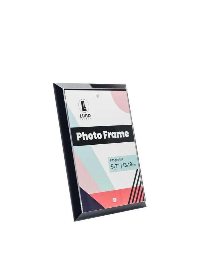 لوند لندن إطار مغناطيسي بحافة بارزة – إطار صور 5 × 7 – أسود