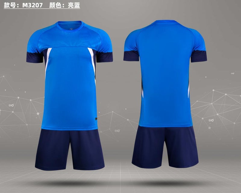 Football Suit Men'S Adult Training Suit Kidsren'S Sports Short-Sleeved Football Suit Middle School Student Game Jersey M3207