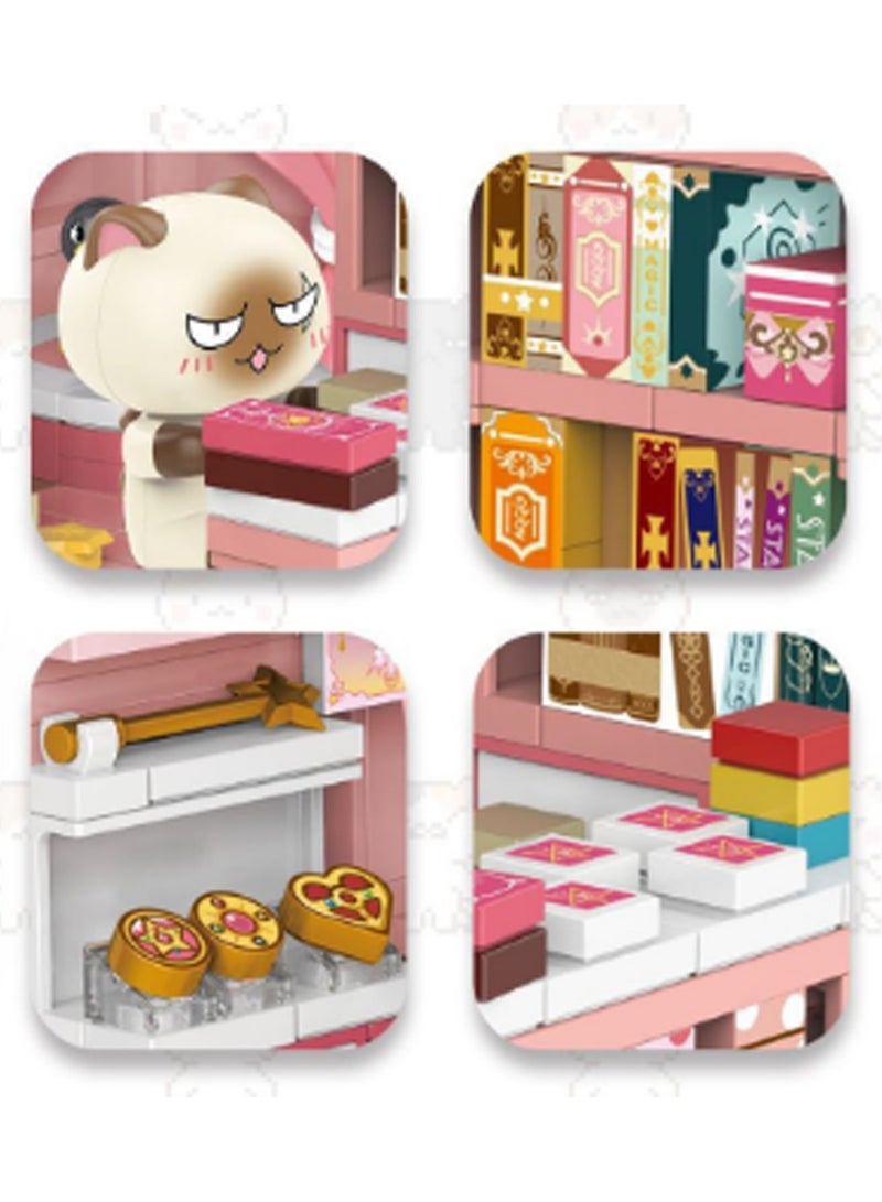 247pcs Pancake Room, A Group Of Cat Series Assembly Model Ornaments Building Blocks Toys, Children'S Educational Game Gifts - Image 3
