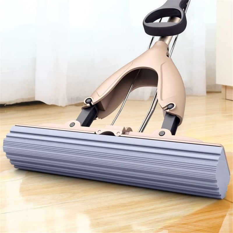 Calyrex Floor Mop for Floor Cleaning Sponge Roller Foam Mop with 1 Pcs Absorbent Sponge Mop PVA Self Squeeze Sponge Mop for Hardwood Laminate Tile Marble Ceramic Floors Cleaning - Image 1