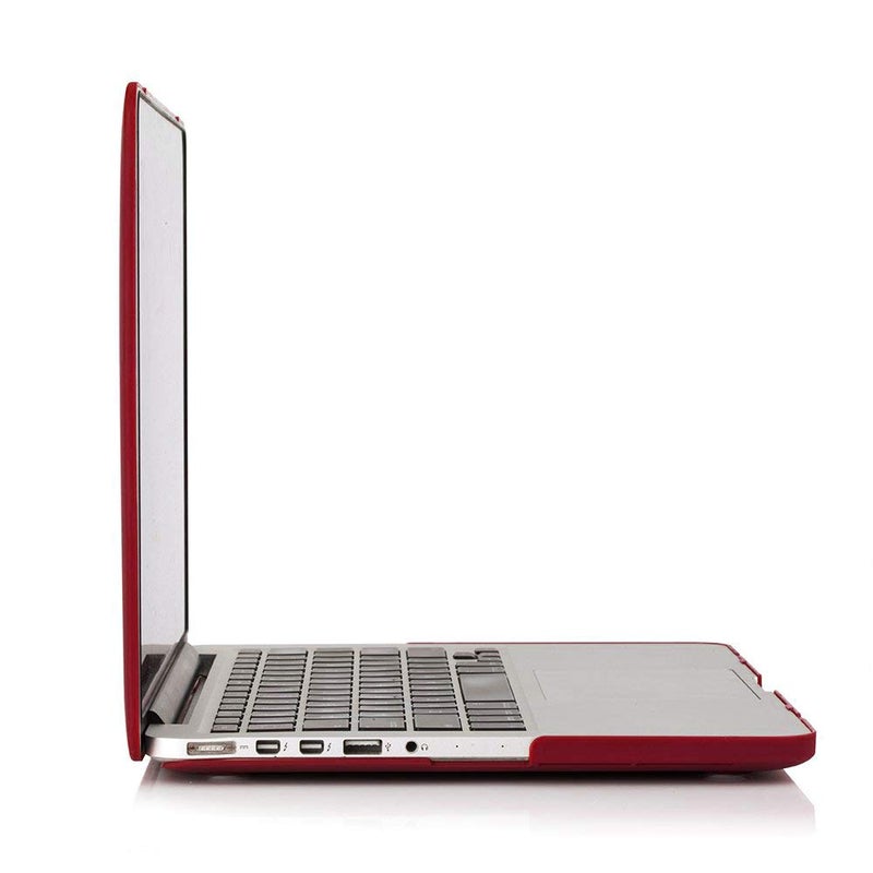 RUBAN MacBook Pro 13 Inch Case 2015 2014 2013 2012 Release A1502 A1425, Plastic Hard Shell Case & Keyboard Cover, Wine Red - Image 4