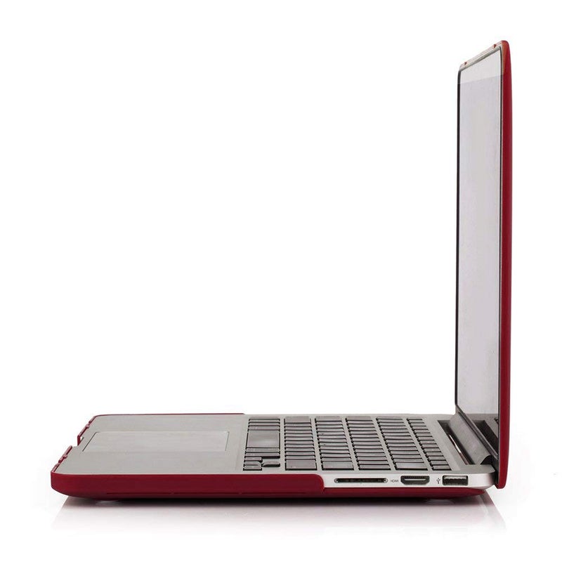 RUBAN MacBook Pro 13 Inch Case 2015 2014 2013 2012 Release A1502 A1425, Plastic Hard Shell Case & Keyboard Cover, Wine Red - Image 3