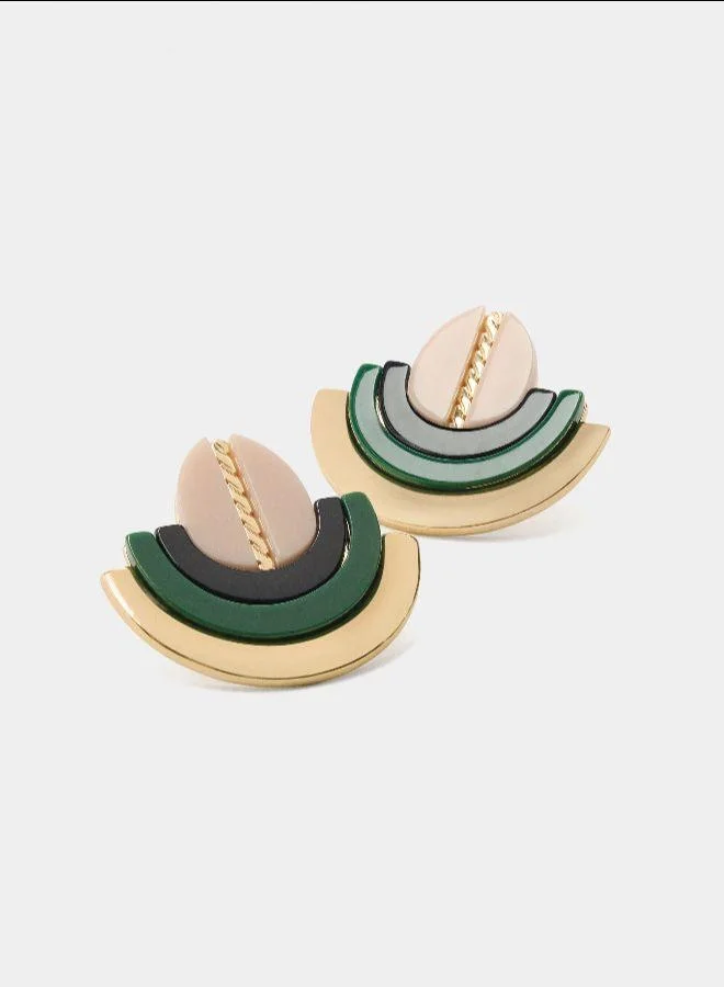 بارفوا أقراط متعددة الألوان مع راتنج متعددة الألوان