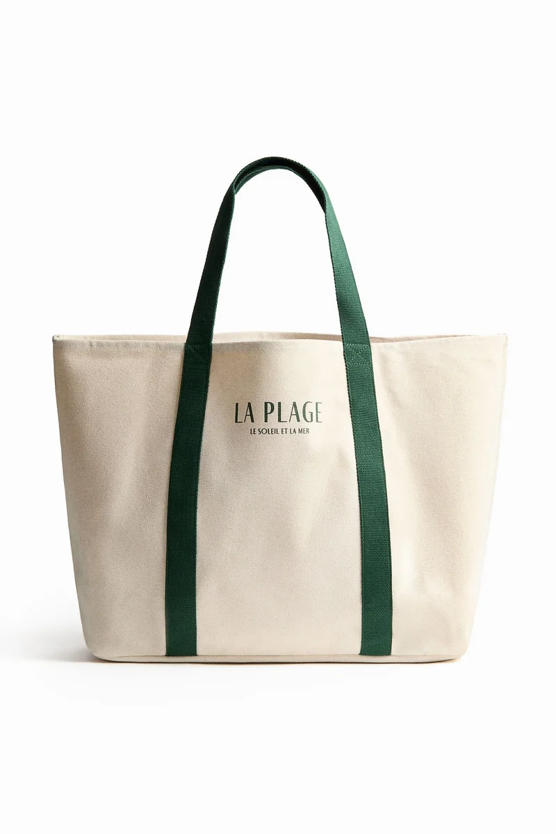 H&M Canvas beach bag