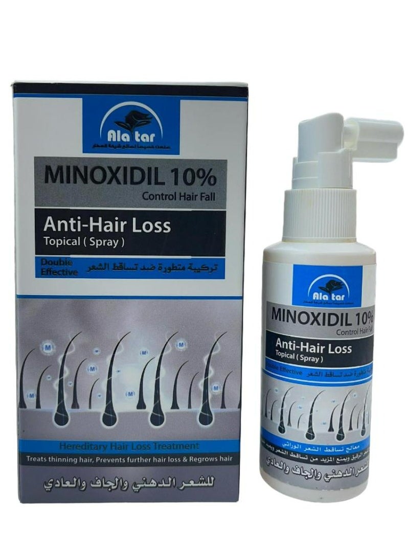 alattar Minoxidil 10 % Anti-Hair Loss Topical Hair Spray 65 ML 