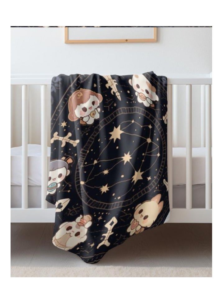 عام بطانية رقيقة من الفانيلا (دافئة ومريحة، ومناسبة للنوم واستخدام الألعاب وإزالة الغبار ومقاومة للرمل) 150 سم * 200 سم - 139 - Image 1