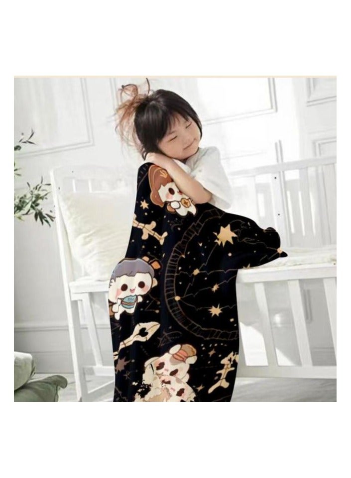 عام بطانية رقيقة من الفانيلا (دافئة ومريحة، ومناسبة للنوم واستخدام الألعاب وإزالة الغبار ومقاومة للرمل) 150 سم * 200 سم - 139 - Image 4