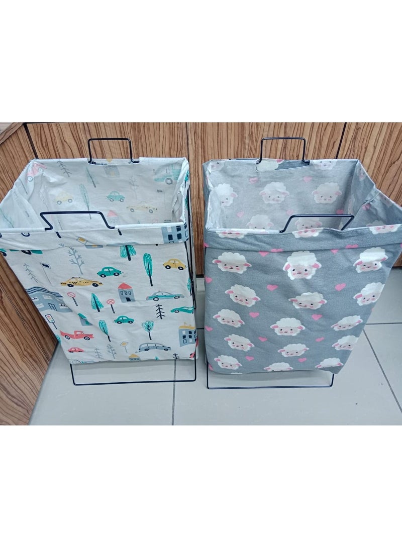 Foldable Laundry Hamper Laundry Basket,Washing Clothes Laundry Bag for Home Storage Random design Random Color  - Image 2
