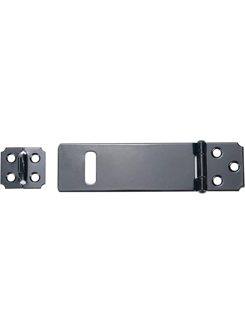 Emerald 2Inch Black Padlock Hasp,Door Slide Latch Lock Black Painted Iron Lock Black Iron with Screws for Home Yard Garden - Image 3