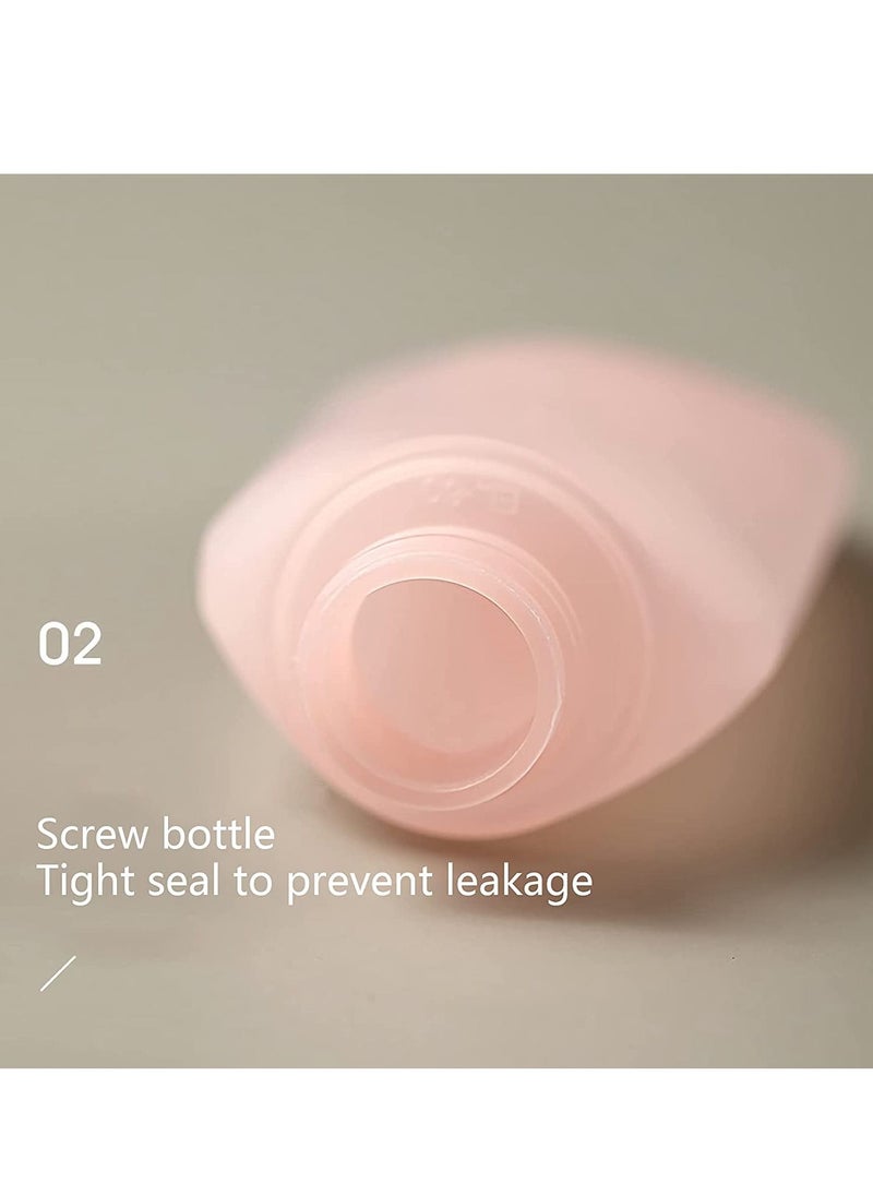 Travel Bottle Set, Travel Shampoo and Conditioner Bottles Leak Proof Travel Size container for Toiletries, Plastic Squeezable Travel Accessories 2oz for Shampoo Conditioner Lotion Body Wash 3PCS