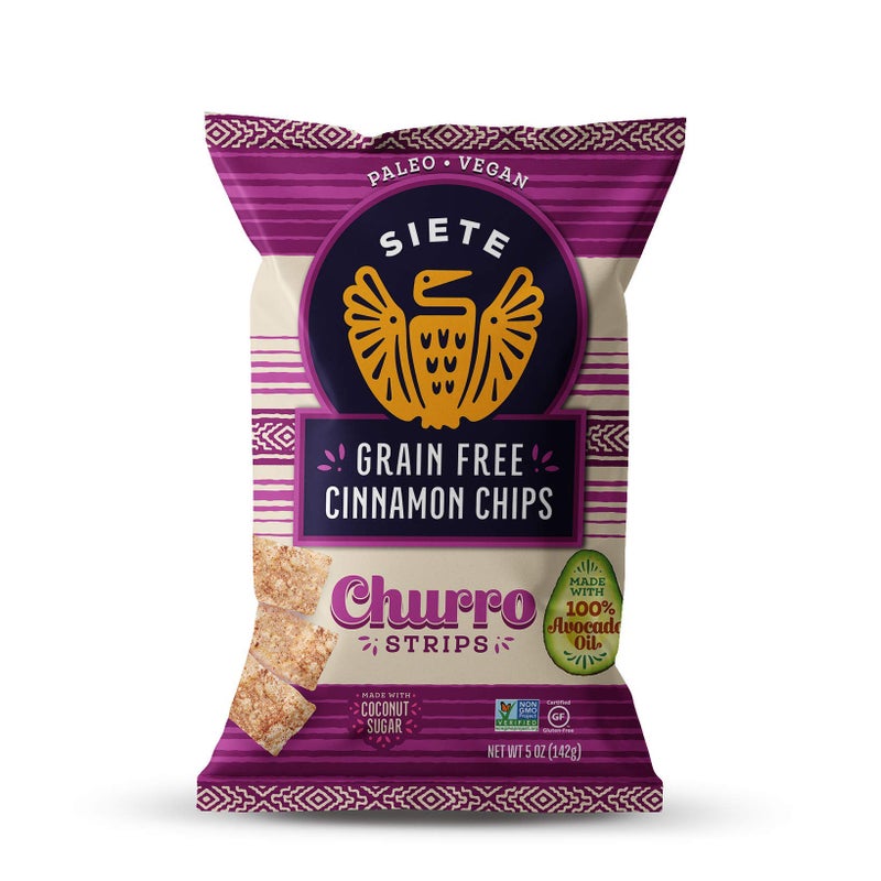 Siete Grain Free Cinnamon Churro Strips, 5 oz Bag (1 Pack) - Dairy Free, Paleo, Vegan, Non-GMO, Gluten Free - Image 1