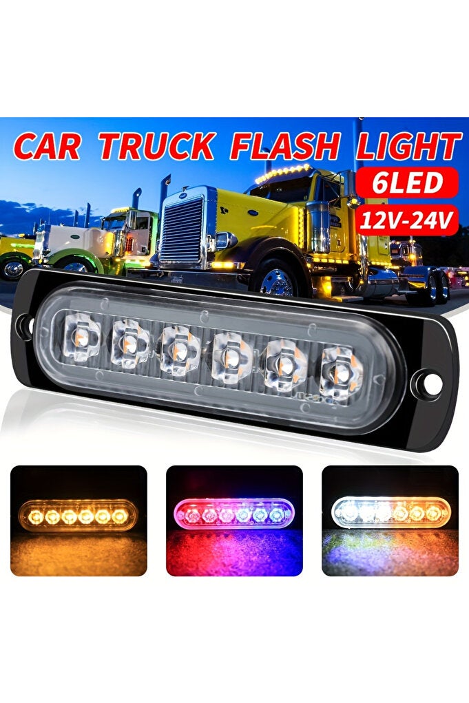 ريحني ضوء تحذير LED LED 1x 1x 1x 12V، ضوء تحذير LED الوميض، شبكة وميض، شريط إضاءة وميض، مصباح منارة سيارة A - Image 1