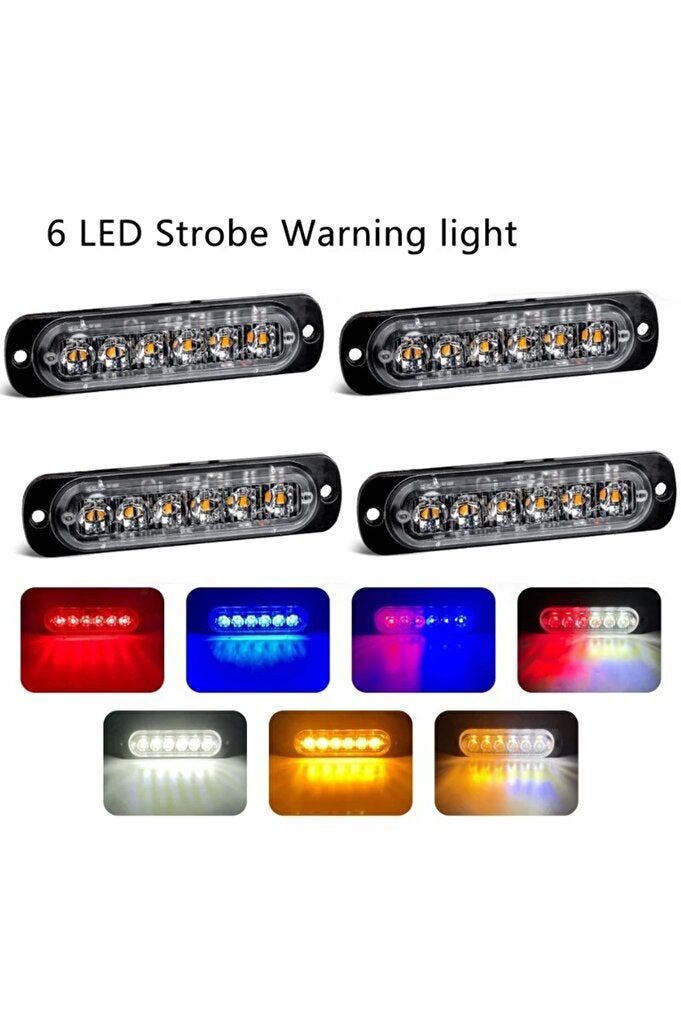 ريحني ضوء تحذير LED LED 1x 1x 1x 12V، ضوء تحذير LED الوميض، شبكة وميض، شريط إضاءة وميض، مصباح منارة سيارة A - Image 4