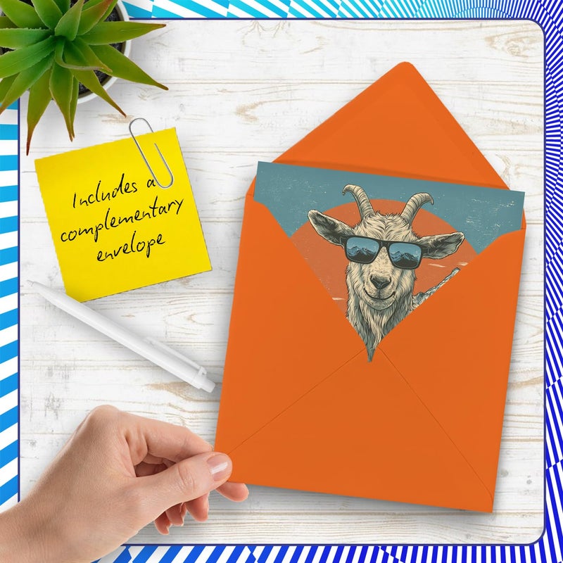 Stuff4 Nephew Birthday Card - You Are The Goat - Happy Birthday Card for Nephew from Auntie Uncle  5.7 Inch Funny Animal Bday Greeting Cards - Image 5