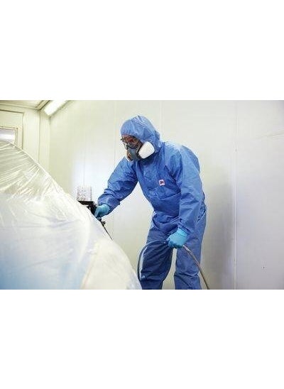 3M 4532 Overalls Blue White Back Triangle Protective Overalls T5/6 (M) 1 Piece in Package  - Image 2