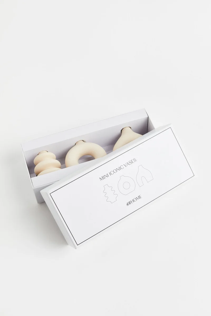 H&M 3-pack mini stoneware vases