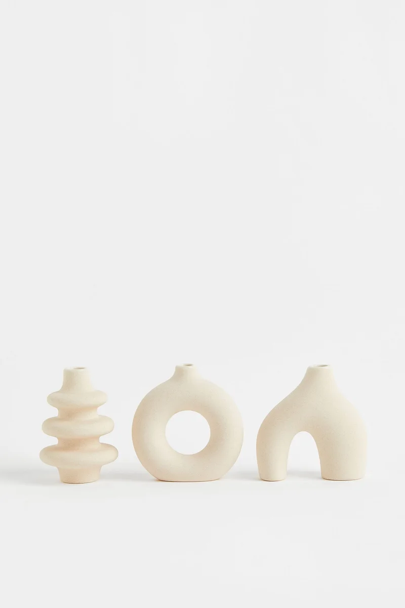 H&M 3-pack mini stoneware vases