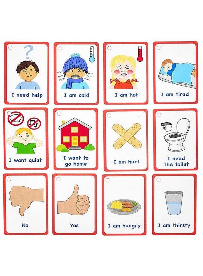 Amonev My Essential Needs Cards 12 Flash Cards For Visual Aid Special Ed, Speech Delay Non Verbal Children And Adults With Autism Or Special Needs  - Image 1
