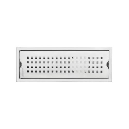Johnson Bathrooms Johnson Sigma 4x12 inches Rectangle Shower Drain Channel | SS304 Grade Vertical Water Drain Channel| Floor Drain for Bathroom with Cockroach Trap | 2 Year Warranty (T3391C0 - Stainless Steel) - Image 1