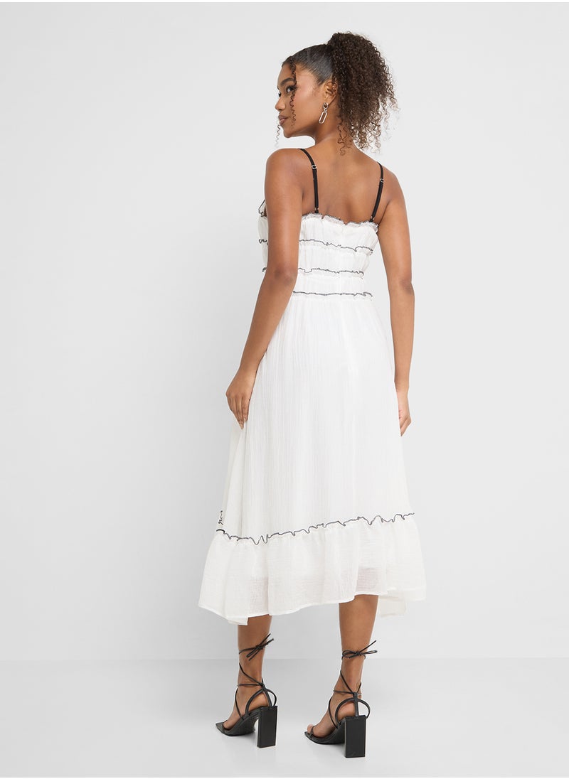Ginger - Shirred Bow Detail Milkmaid Sundress - Image 1