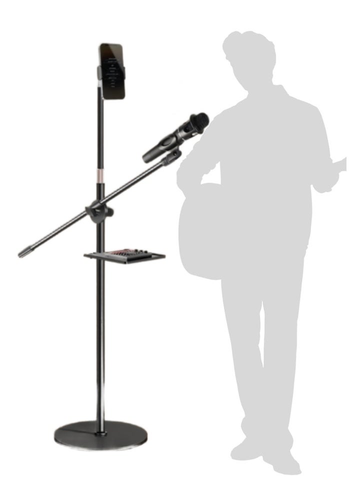شييوو XiuWoo Foldable Carbon Steel Floor Microphone Stand 97-182cm