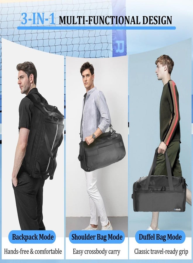 ORKELS 29L Gym Bag with Shoe Compartment, Sports Duffle Bag for Men, Travel Backpack with Wet Pocket, Tear-Resistant Overnight Bag for Fitness, Workout, and Travel - Image 4