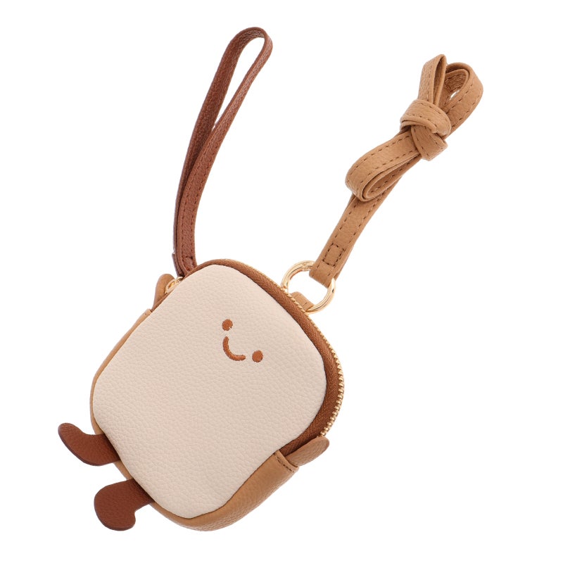 Cute Toast Purse Plush Bread Mini Wallet With Zippered Card Bag Small Plush Wallet For Everyday Use - Image 5