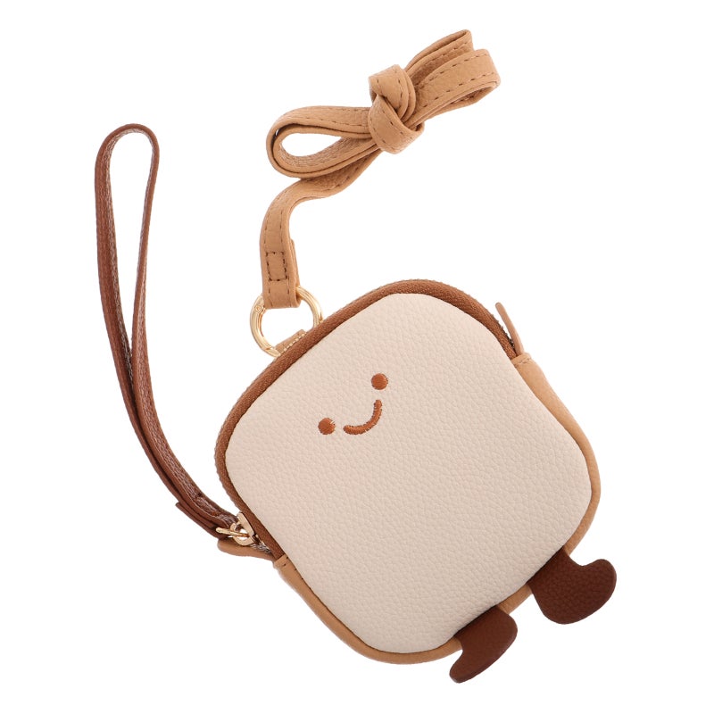 Cute Toast Purse Plush Bread Mini Wallet With Zippered Card Bag Small Plush Wallet For Everyday Use - Image 4
