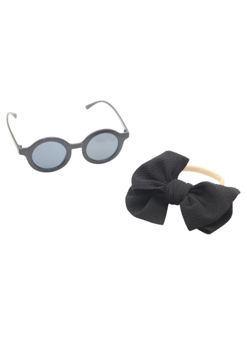 D'Daniela Maria Glasses  and Headband Set For Babies and Girls Black