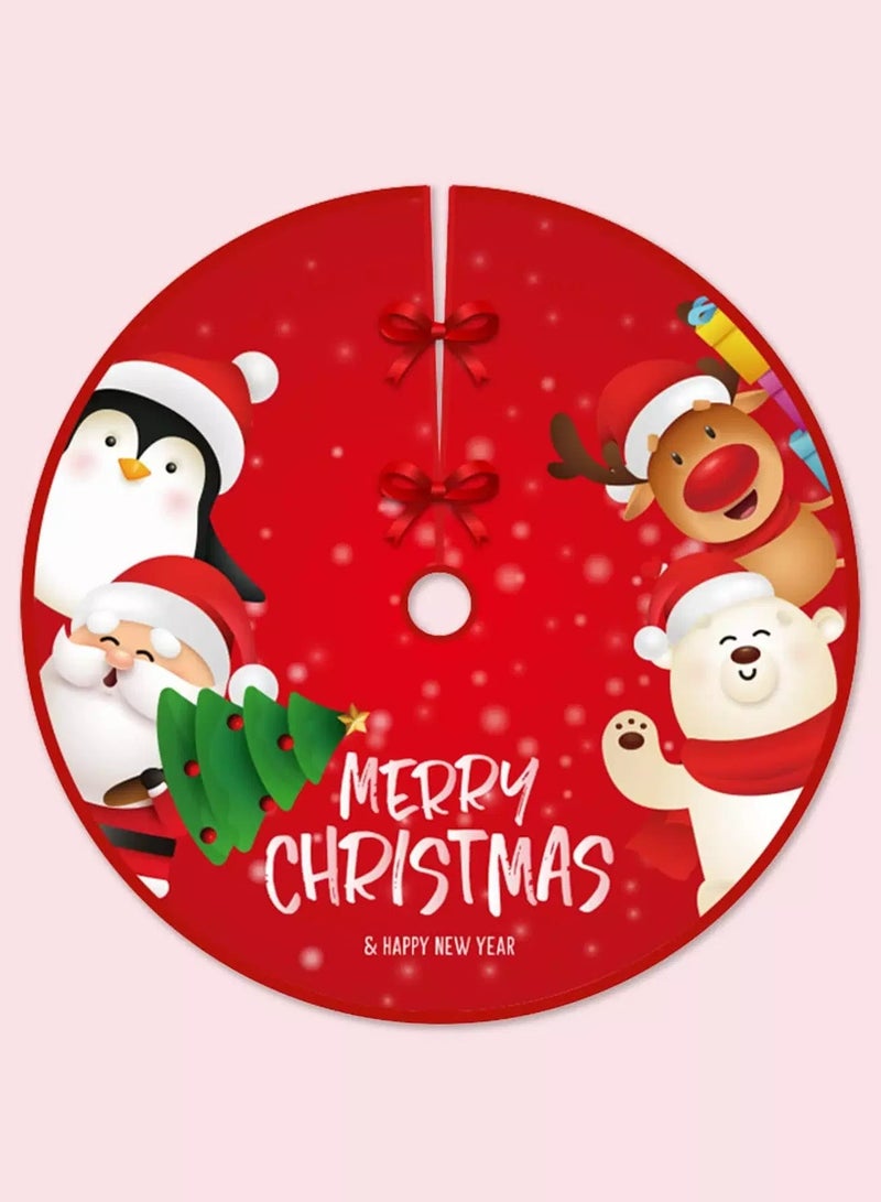 Generic 1pc Christmas Cartoon Graphic Tree Skirt - Image 1