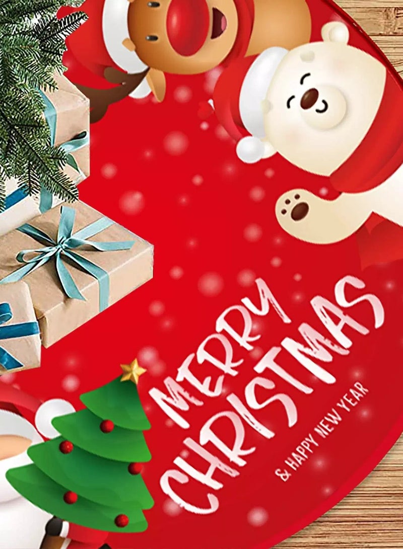 Generic 1pc Christmas Cartoon Graphic Tree Skirt - Image 2