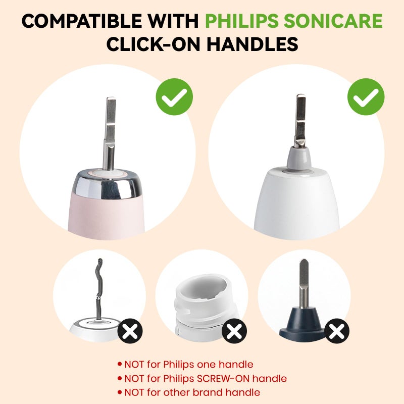 PONPACE Bamboo Toothbrush Heads Compatible with Philips Sonicare, Extra Soft Castor-Oil Bristles for Sensitive Teeth, Eco-Friendly & Gentle Cleaning - Image 3