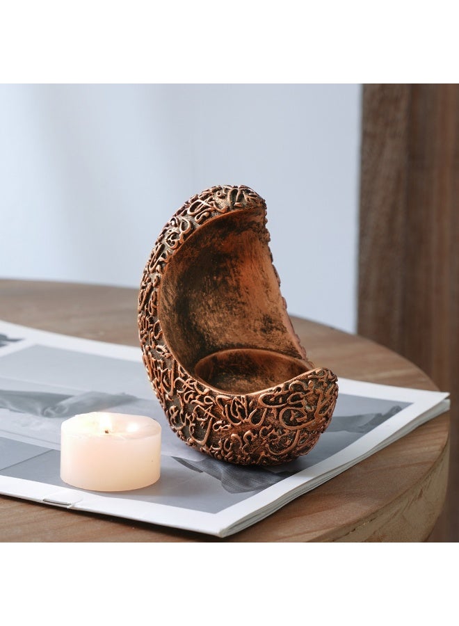 AnneFish Middle East Arabian Ramadan Crescent Resin Aroma Diffuser Black/Gold - Image 2