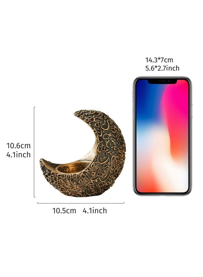 AnneFish Middle East Arabian Ramadan Crescent Resin Aroma Diffuser Black/Gold - Image 5