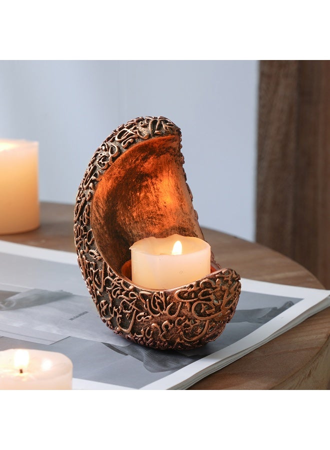 AnneFish Middle East Arabian Ramadan Crescent Resin Aroma Diffuser Black/Gold - Image 1