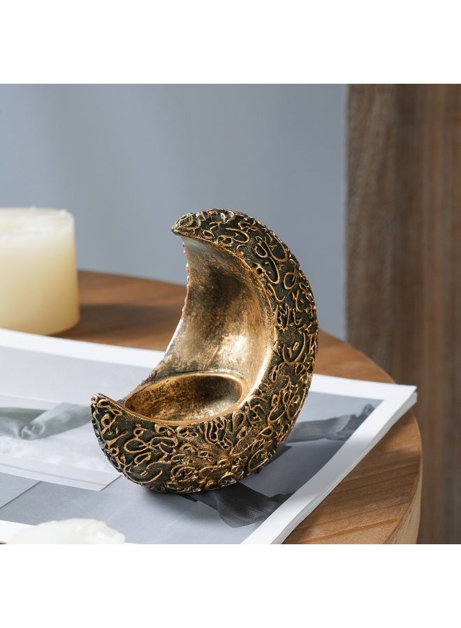 AnneFish Middle East Arabian Ramadan Crescent Resin Aroma Diffuser Black/Gold - Image 3