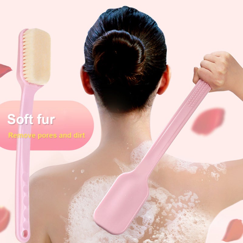 Exfoliating Body Brush: Soft Nylon Bristles, Long Curved Handle - Reaches Hard-To-Clean Areas, Promotes Blood Circulation for Shower Dry Brushing & Lymphatic Massage - Image 3