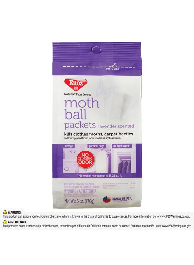 Enoz Moth Ball Packets - Lavender Scented, pack of 6 - Image 2