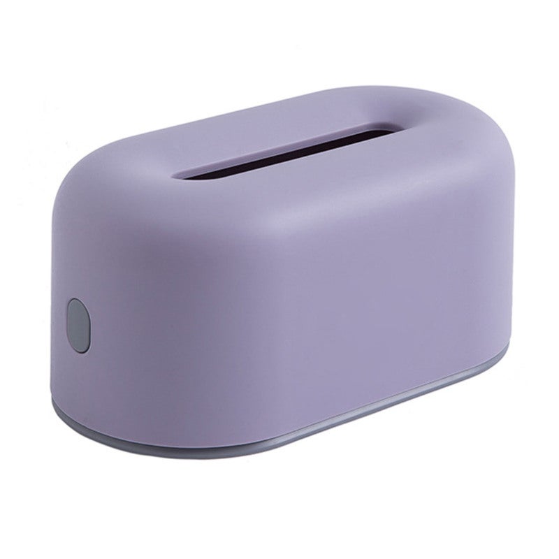 Plastic Tissue Box: Light Purple, Internal Elastic Band Fixation - Simple One-Click Operation, Tissue Box Dispenser for Home Bathroom, Office Desk, Bedroom Kitchen - Image 4