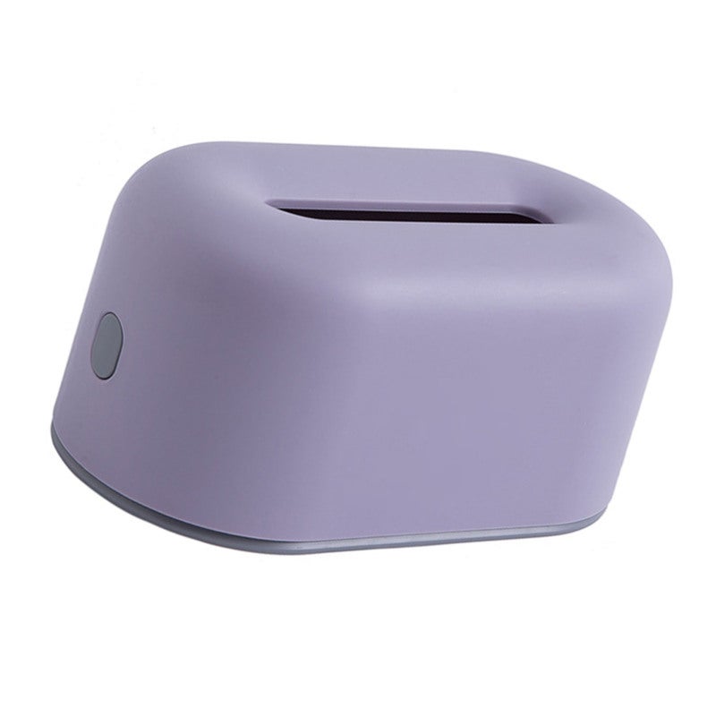 Plastic Tissue Box: Light Purple, Internal Elastic Band Fixation - Simple One-Click Operation, Tissue Box Dispenser for Home Bathroom, Office Desk, Bedroom Kitchen - Image 3