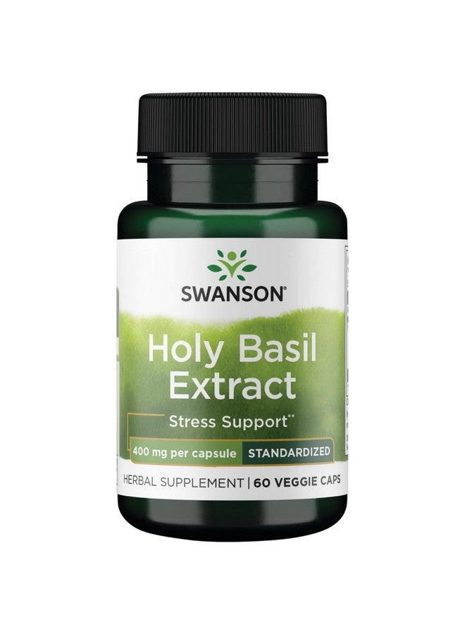 سوانسون مستخلص الريحان المقدس من سوانسون (تولسي) 400 مليجرام 60 كبسولة نباتية - Image 1