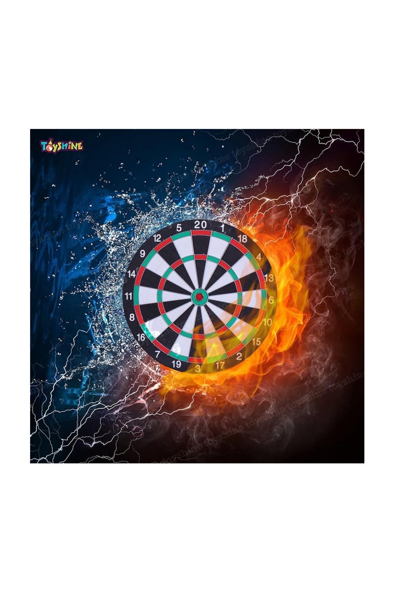 بلايد لوحة رمي السهام الاحترافية ذات الوجهين للبالغين والأطفال، لعبة خارجية للرجال مع 6 سهام ذات رؤوس فولاذية، رياضة ترفيهية داخلية في المكتب، للعائلة (كبيرة جدًا 42 سم) - Image 3