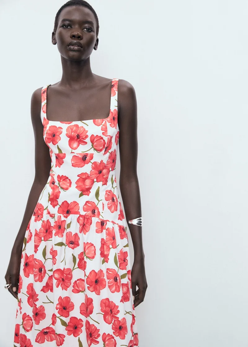 مانجو Flared cotton dress