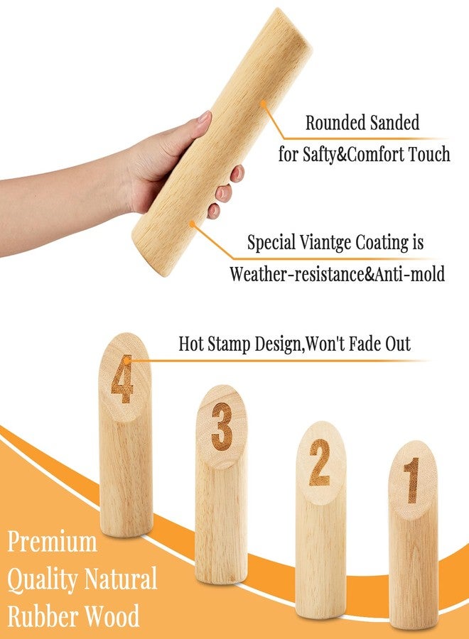 Aivalas Wooden Tossing Game Set, 12PCS Numbered Block Toss Games with Scoreboard & Carrying Case, Outdoor Lawn Backyard Beach Game, Gift for Toss Party Group - Image 3