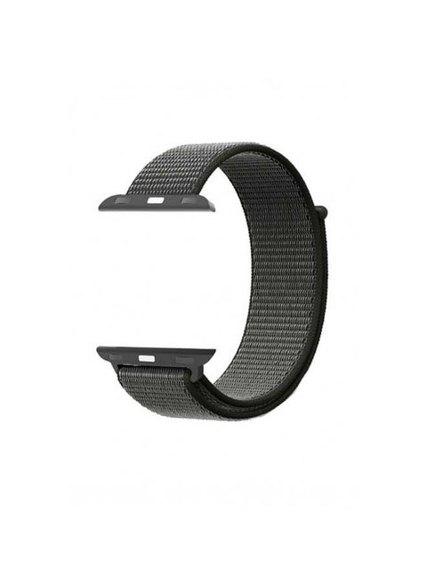 Sport Nylon Loop Band For Apple Watch 38mm 40mm 41mm Summit Black