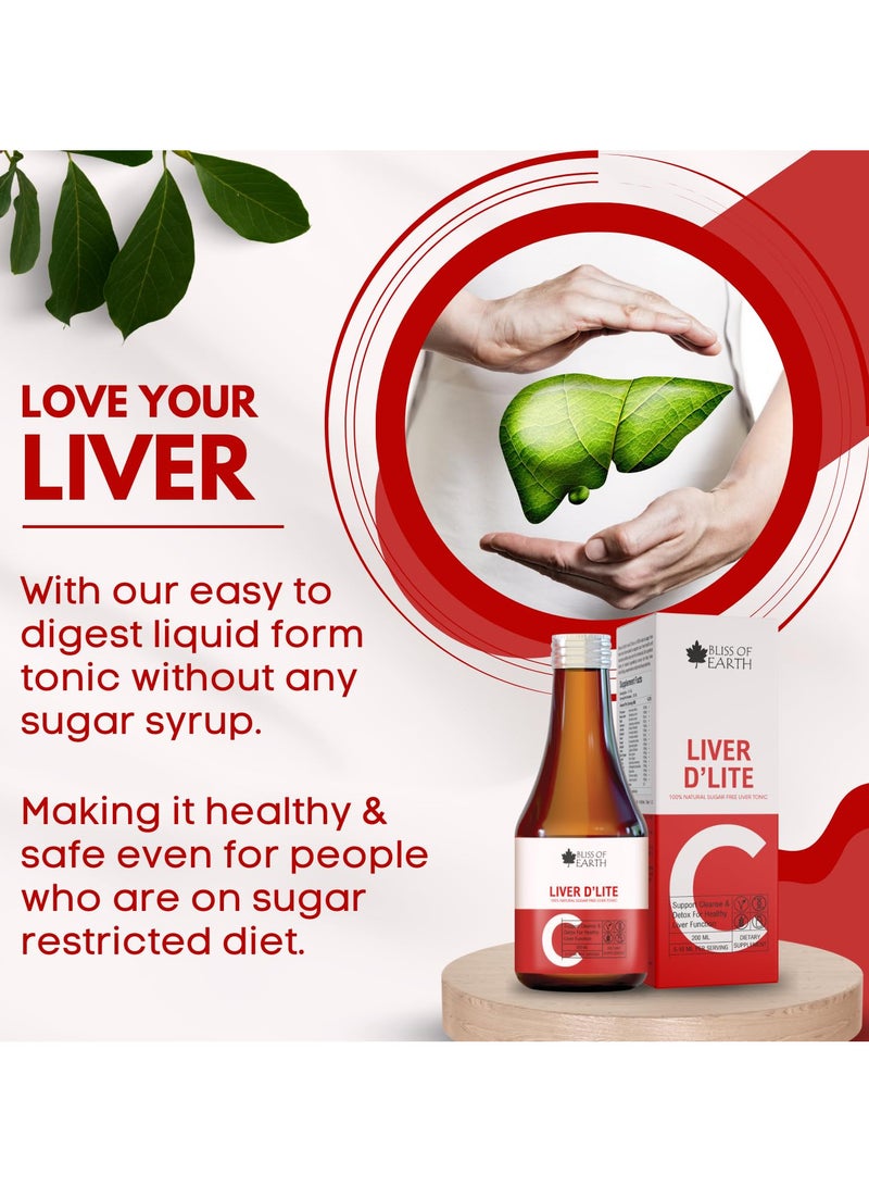 BLISS OF EARTH Liver & Kidney Cleanse LIquid Supplement, Natural Liver & Kidney Sugar Free Detox Syrup 200ml Each  - Image 3