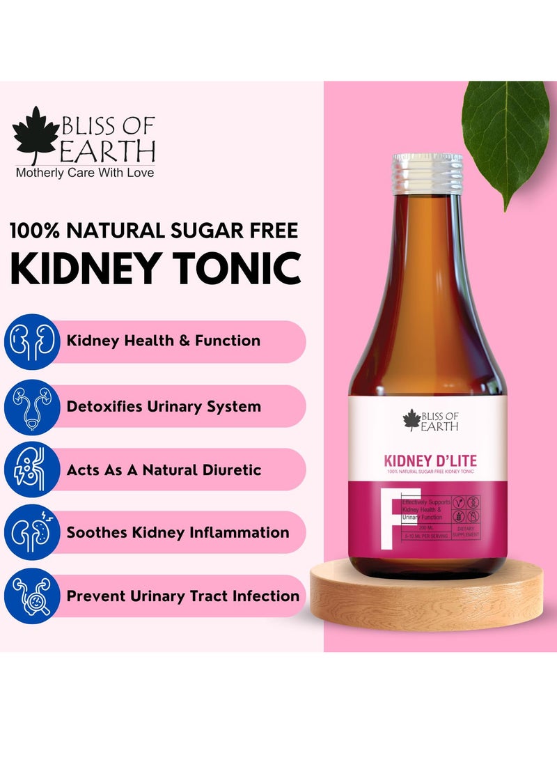 BLISS OF EARTH Liver & Kidney Cleanse LIquid Supplement, Natural Liver & Kidney Sugar Free Detox Syrup 200ml Each  - Image 4