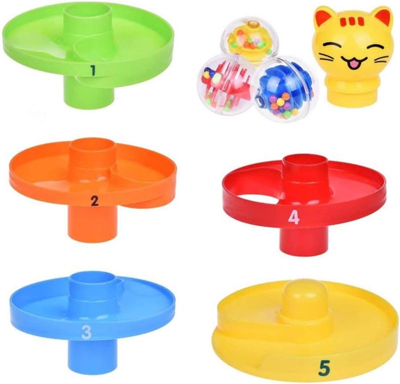 Playmate Super Spiral Tower - Ball Drop and Roll Activity Toy Cat Ball Drop Toys for Baby and Toddler, Learning Tower, Drop and Go Ramp Toys - Image 3