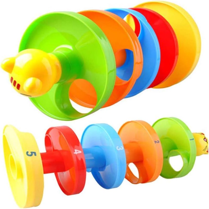 Playmate Super Spiral Tower - Ball Drop and Roll Activity Toy Cat Ball Drop Toys for Baby and Toddler, Learning Tower, Drop and Go Ramp Toys - Image 4