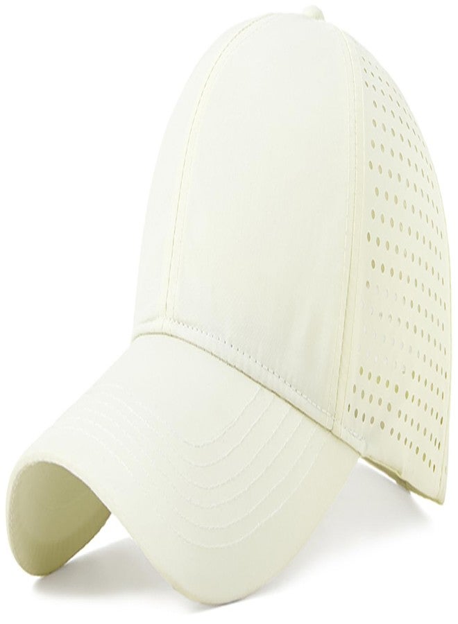 Taidor Quick Dry Baseball Cap Curved Brim Hat Laser Cut Mesh-Back Cap Beige M - Image 1